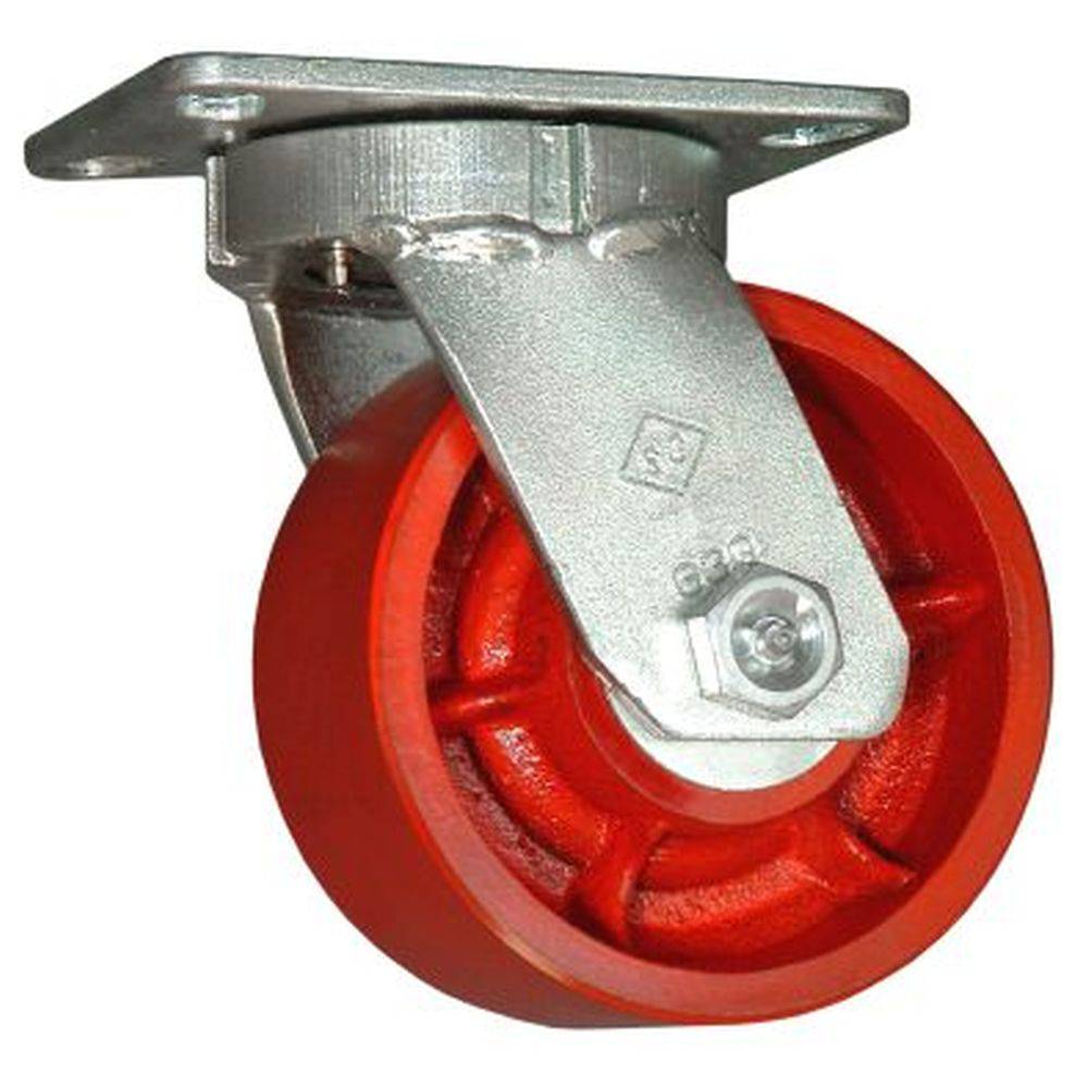 6" x 3" Kingpinless Heavy Duty Swivel Caster with Ductile Steel Wheel - 57DS60LR2419PY