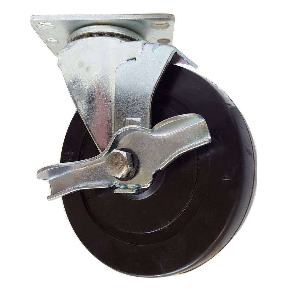 5" x 1-1/4" Light Medium Duty Swivel Caster with Soft Rubber Wheel - 75SR50GB4206TY