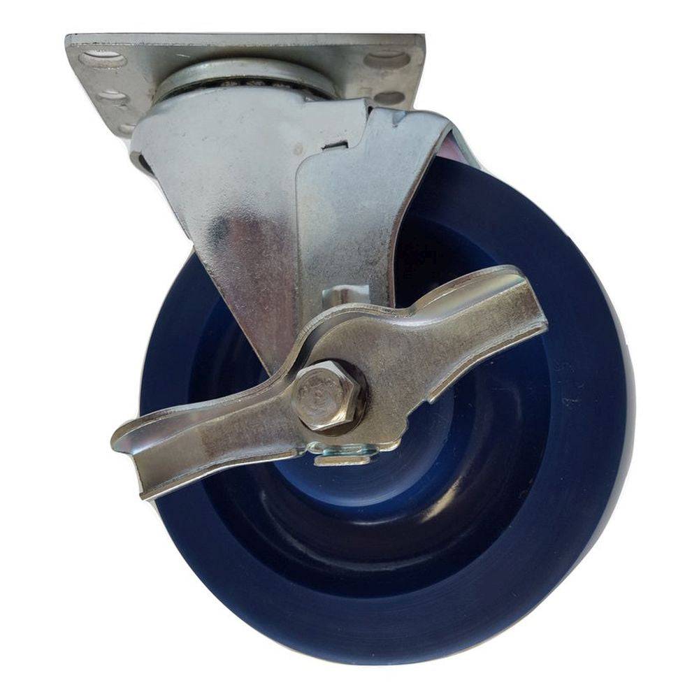 5" x 1-1/4" Light Medium Duty Swivel Caster with Duralastomer Wheel - 75SU50GL9006TY