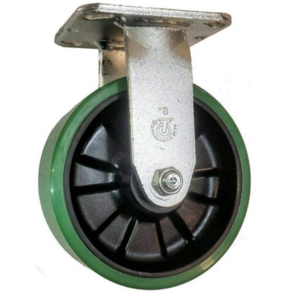 6" x 2" Medium Duty Series Rigid Caster with Polyon Maxrok Wheel - 28MU60JG6017YY