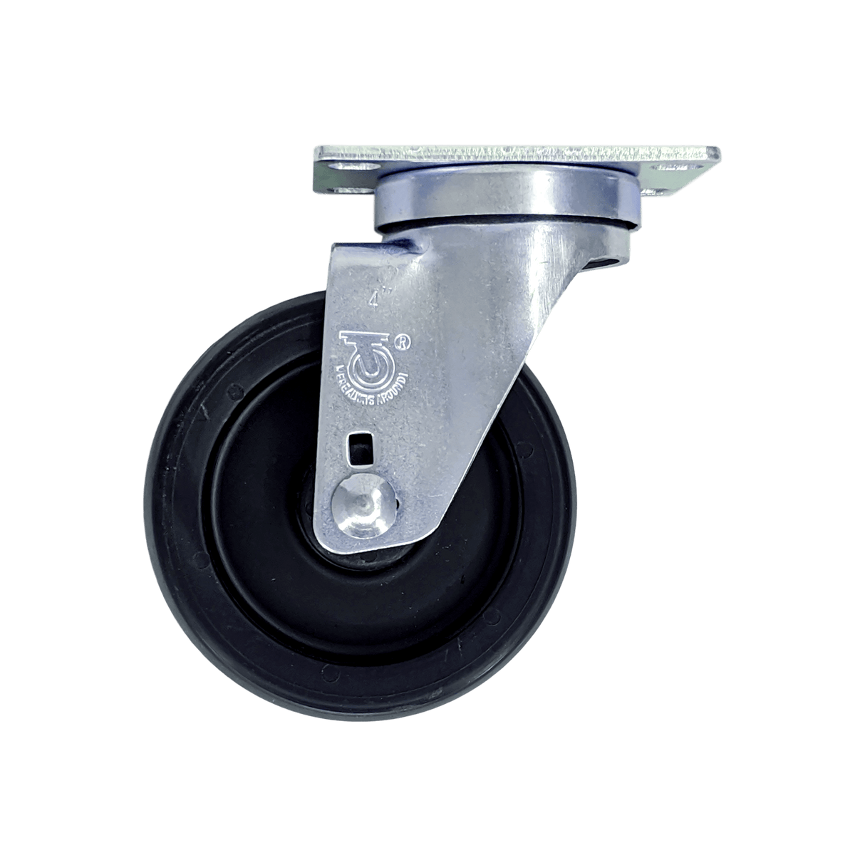 4" x 1-1/4" Light Medium Duty Swivel Caster with Polyolefin Wheel - 75PO40GB8206YY
