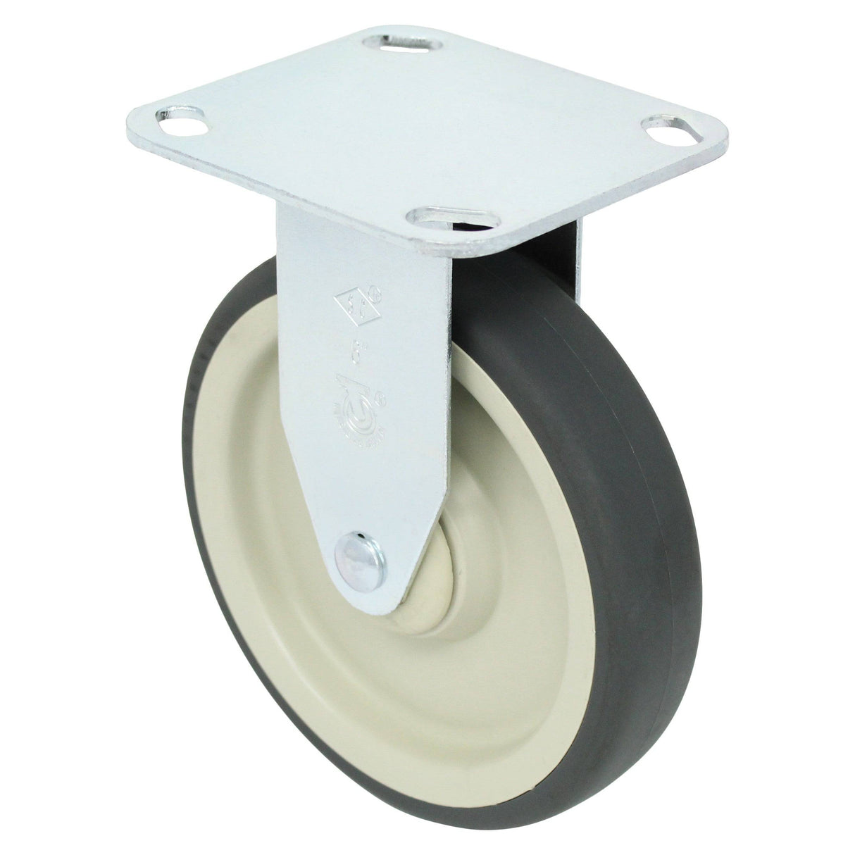 6" x 1-1/4" Light Medium Duty Rigid Caster with Thermo-Pro Wheel - 76TP60GY4717YY