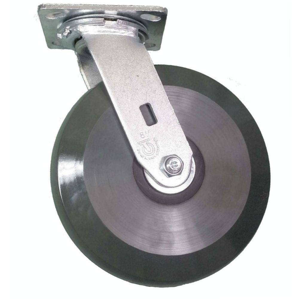 8" x 2" Medium Duty Series Swivel Caster with Ergolastomer Wheel - 27HU80JI6417YY