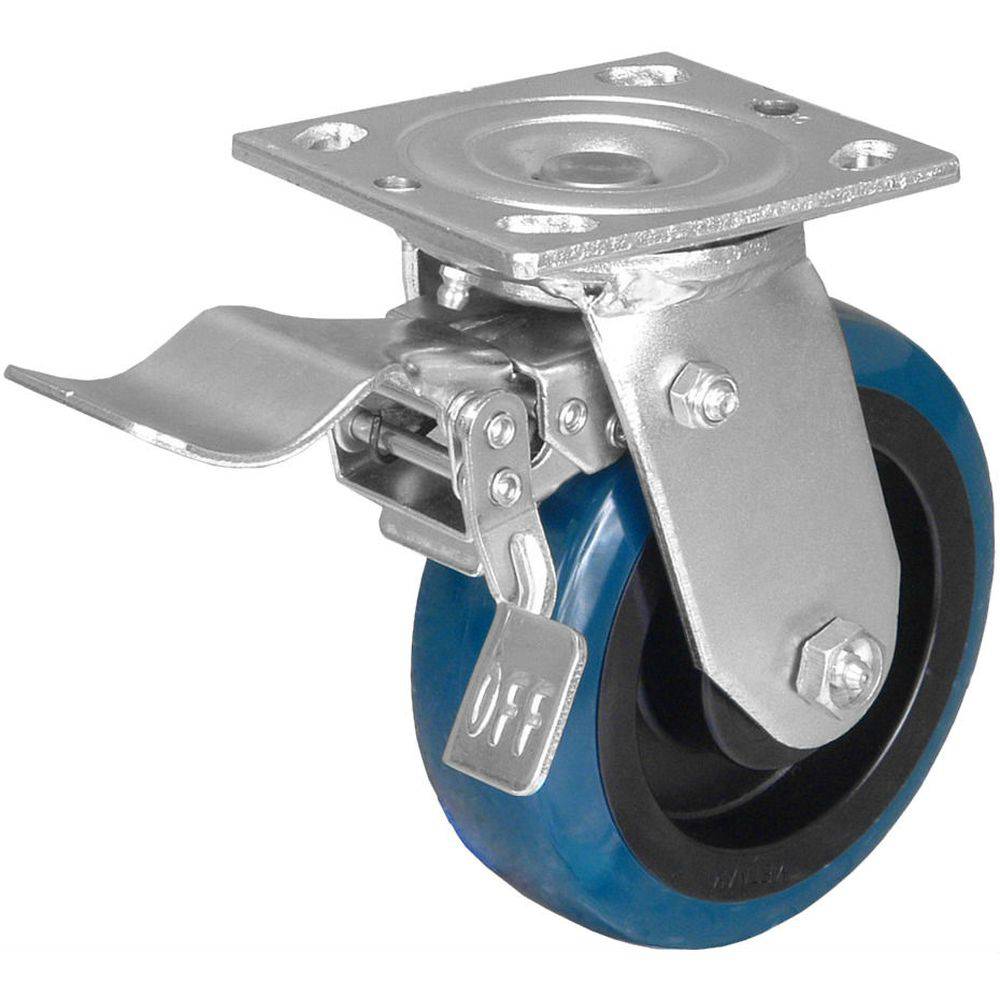 6" x 2" Leading Total Lock Swivel Caster with Poly-Pro Wheel - DTPP60JU6017YY