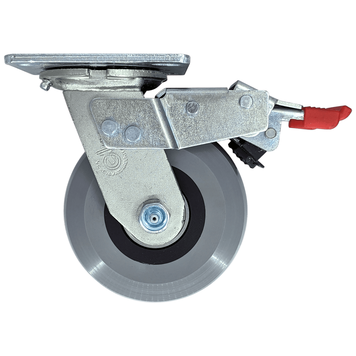 5" x 2" Trailing Total Lock Swivel Caster with Ergolastomer Wheel - FTHU50JI6417YY