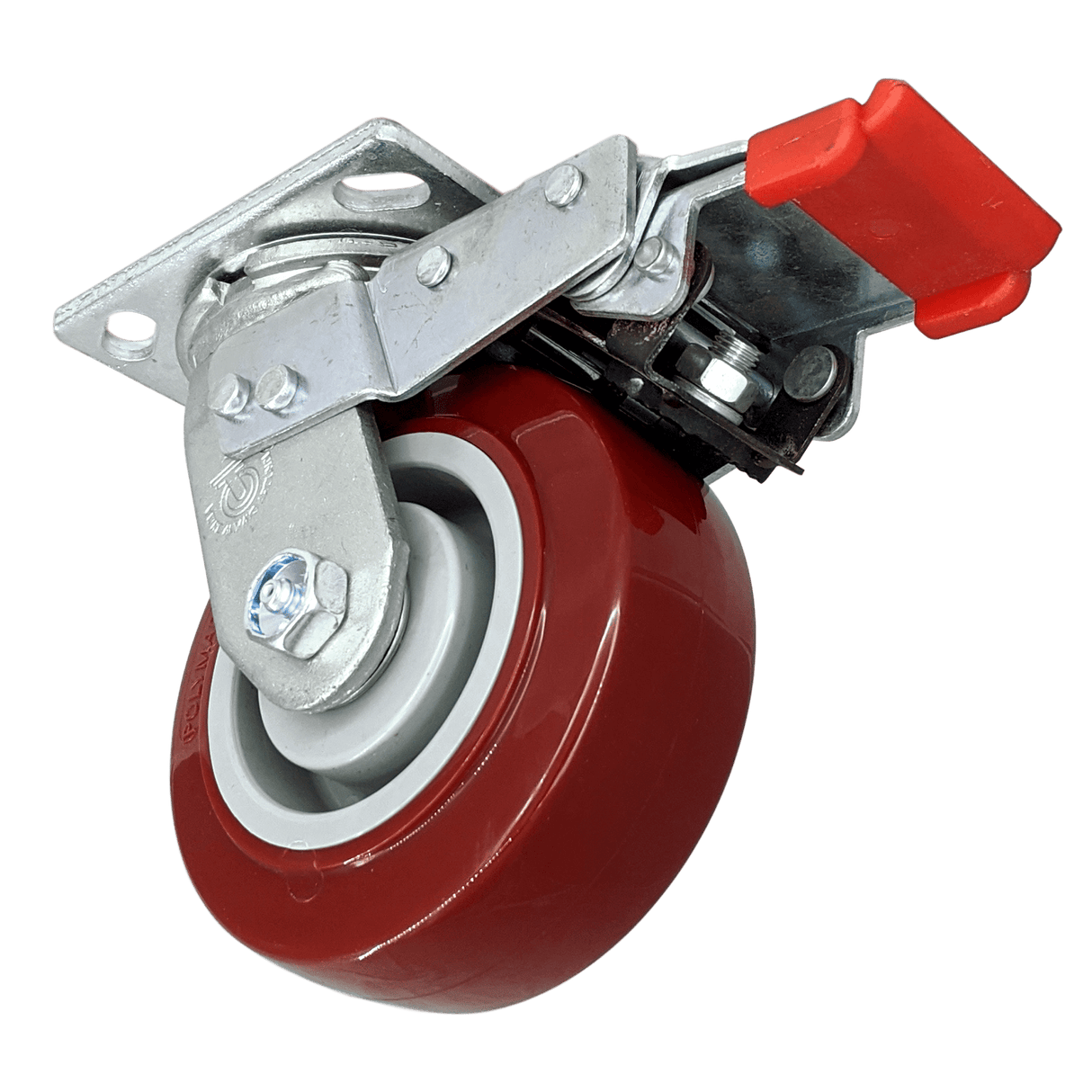 5" x 2" Trailing Total Lock Swivel Caster with Polymadic Wheel - FTPM50JM6017YY