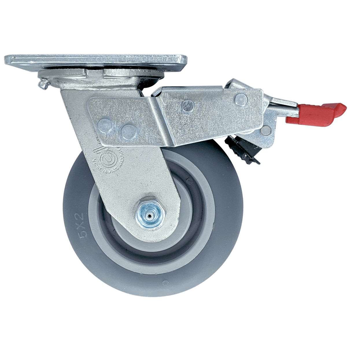 5" x 2" Trailing Total Lock Swivel Caster with Thermo-Pro Wheel - FTTP50JX6017YY