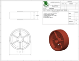 6" x 2" Energy Saver Ductile Steel Wheel - CD60JR02