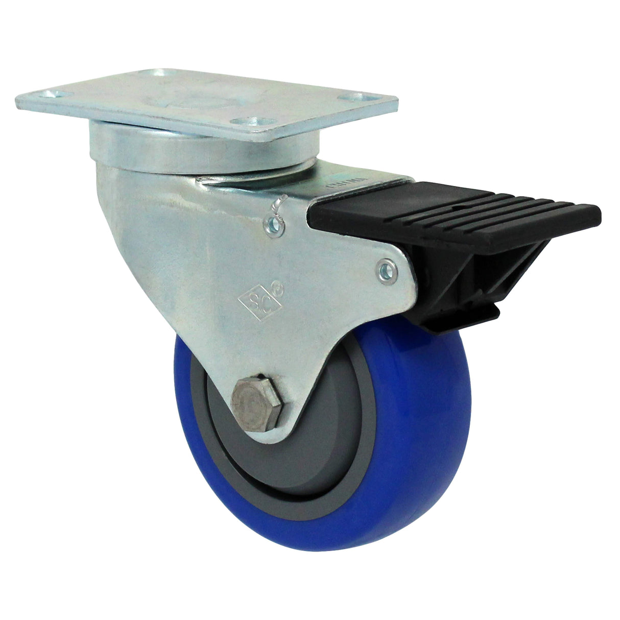 3-1/2" x 1-1/4" Light Medium Duty Total Lock Swivel Caster with Poly-Pro Wheel - T3PP35GS4406YY