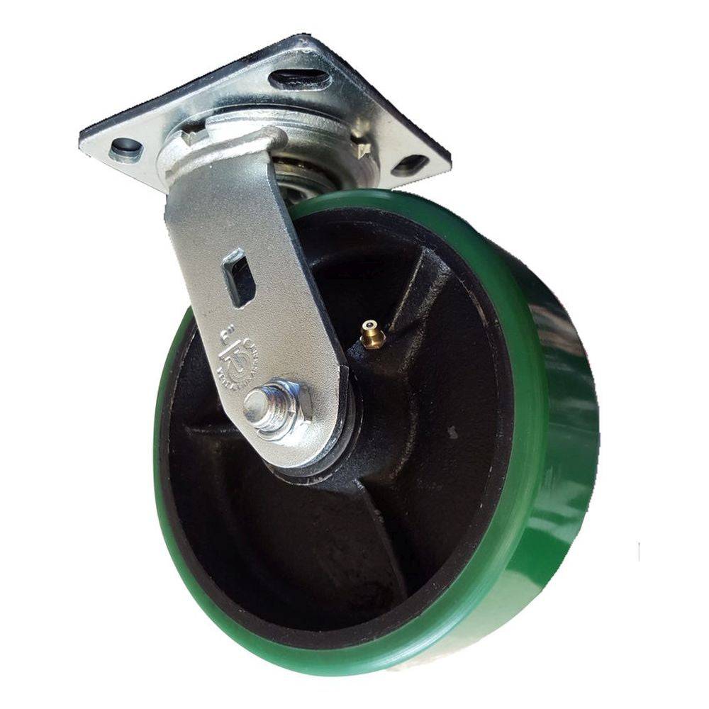 6" x 2" Medium Duty Series Swivel Caster with Polyon Wheel - 27PU60JG0417YY